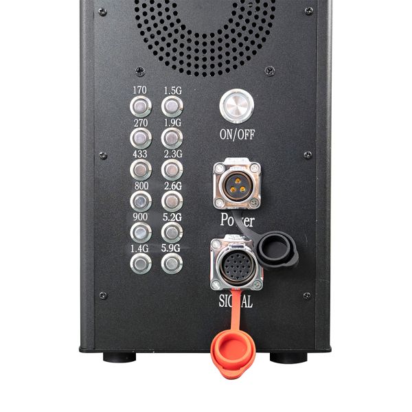 Backpack Anti Drone System With 70MHz-6000MHz Frequency 3KM Range 50W For UAV Jamming