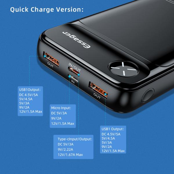 20000mAh Power Bank Quick Charge Waterproof CE RoHS Certified