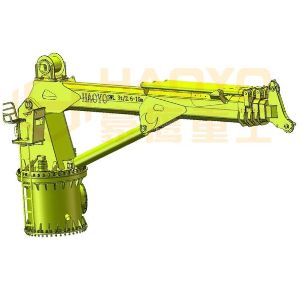 Stiff Boom Hydraulic Telescopic Cargo Handling Crane Marine Ship Deck Crane