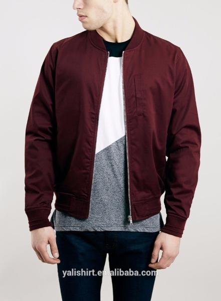 Custom Made Blank Mens Flight Jacket 100% Cotton Long Sleeves Machine Washed