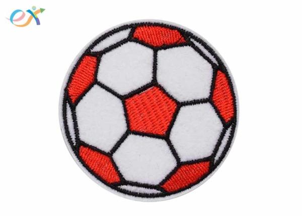 Clothes Accessories Sports Iron On Embroidered Patches , Football Iron On Patch
