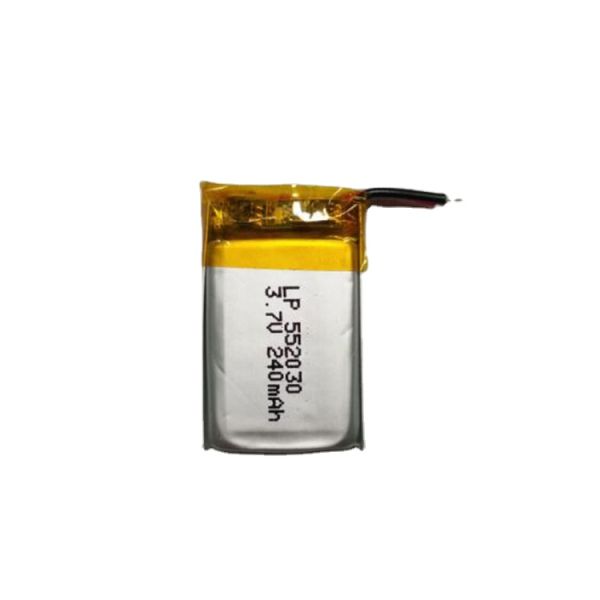 Lithium Ion Battery Lipo 552030 3.7V 240mAh 300mAh 280mAh Battery Rechargeable OEM Capacity Polymer Lithium Battery Light Weight