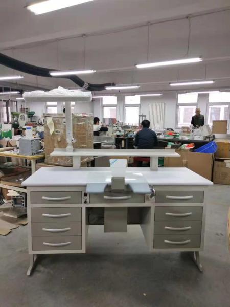 Dental furniture AX-JT6 double person dental lab workstation used for dental lab