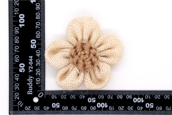 Hand Sintered Edge Flower /girl flower made of satin ribbons/Hand-simulated flower Various colors Fabric, wool
