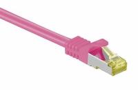 Cable en PVC souple avec jaquette RJ45 Cat7 Cat7 Ethernet Patch Cable rose 300Volt