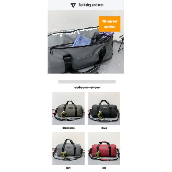 45L Lightweight Gym Duffle Bag Sport Gym Bag With Shoe And Wet Compartment