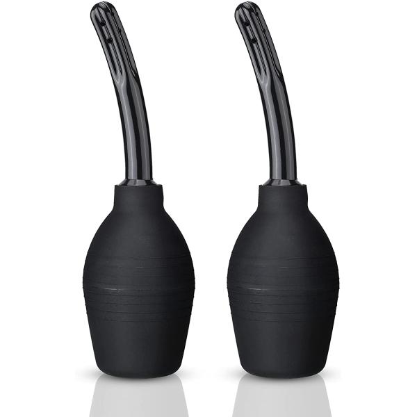 Douche for Enema Bulb Private Vaginal Douche Enema Cleaner Medical Douche Bulb for Men Women Comfortable, 310 ml, Black