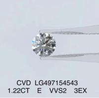 1.22 Ct E Couleur VVS2 3EX Diamant cultivé en laboratoire bijoux CVD synthétique Diamant cultivé en laboratoire