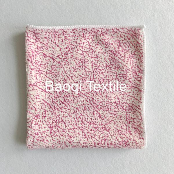 Single side printed 100% poly kitchen towels ,microfiber red house cleaning kitchen rags size 40cm*40cm