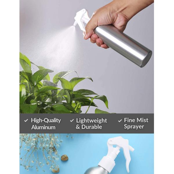 Серебряная алюминиевая бутылка 100ml 200ml 300ml 400ml 500ml брызг насоса