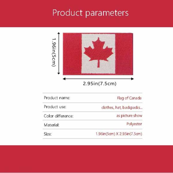 Canada 7.5CM Country Flag Patches