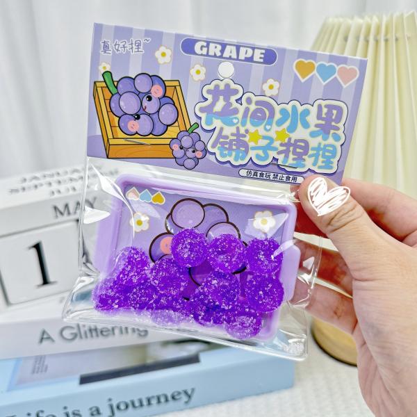 Diseño de comida de frutas divertidas Niños apretando juguetes para el jardín de infantes Adultos descompresión