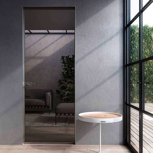Moisture Proof Waterproof Toilet Aluminium Swing Door With Customized Tempered Glass