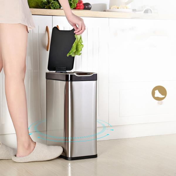 Wholesale Home Kitchen Automatic Intelligent Smart Trash Can Sensor Stainless Steel Trash Can