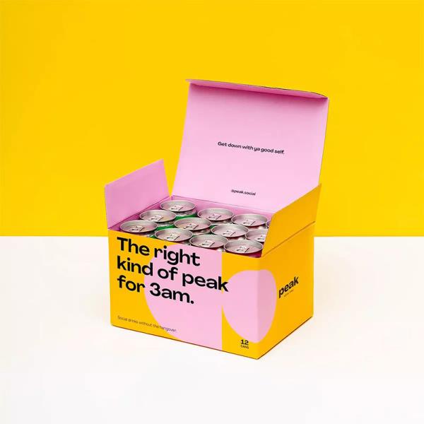 CMYK Glossy Corrugated Beverage Boxes 300gsm C1S Double Side BSCI For Food