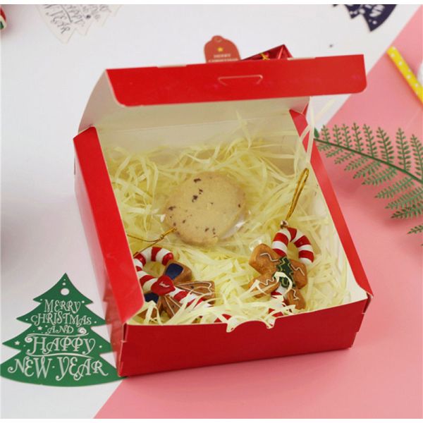 Xmas Tree Nougat Gift Packing Box Rectangle Cookie Assortment Box