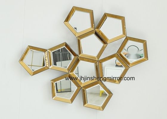 80X74X3.8CM Silver and Gold Mirror Wall Decorative Art Mirror