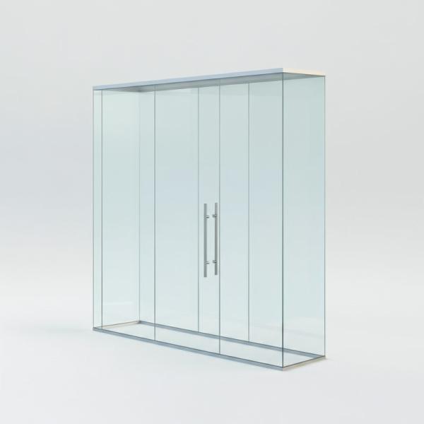 Forme droite, double vitrage, mur de séparation en verre pour salle de conférence