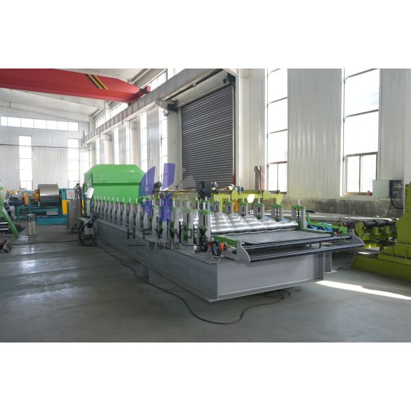 1110 Glazed Tile Production Line with 16 Roll Forming Stations, 11kw Servo Motor, and PLC Control for High Output