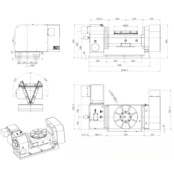 4 Axis Cam CNC Rotary Indexer Table With High Precision Positioning And Patented Roller Gear Cam Mechanism