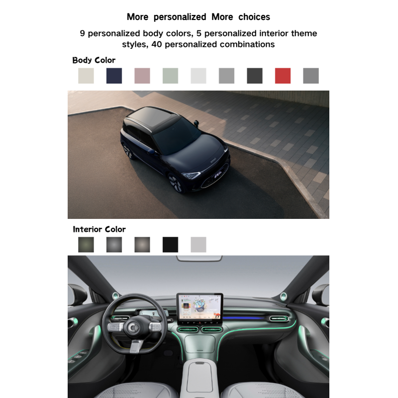 Smart Elf #1 2026 Dynamic Long Range Edition New Energy Pure Electric 66kWh Battery 150-200kW Motor Rear Drive Mini SUV