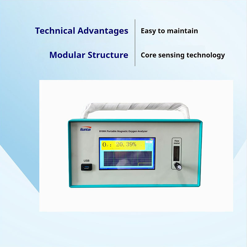 Portable Magnetic Oxygen Gas Analyzer High Precision Digital LCD Display O2 Detector