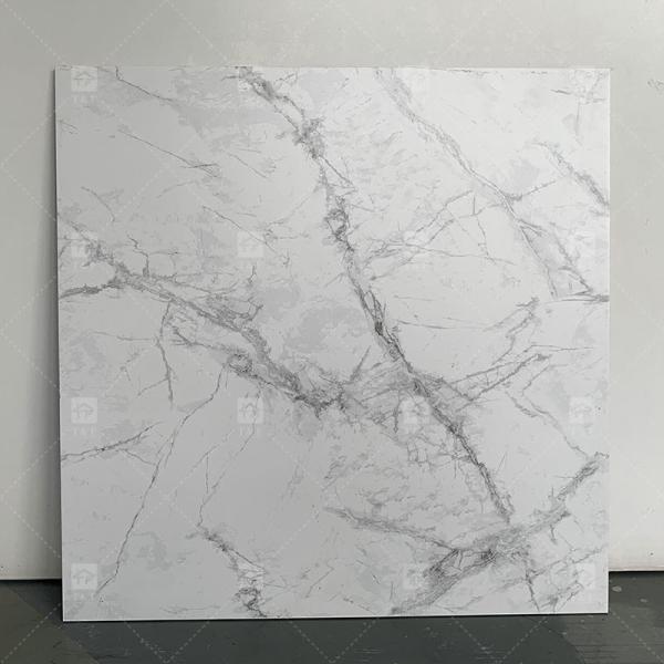 600x600mm White Matt Marble Glazed Ceramic Tiles Washroom Rustic Floor Wall Tiles