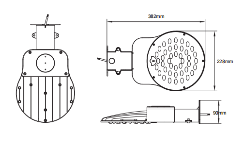 Света проезжей части СИД 150LM/W 60W, уличный свет света СИД 6500K
