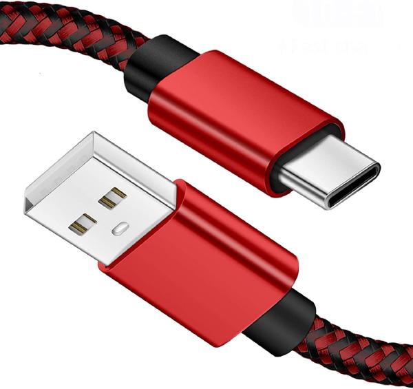 Nylon Braided Straight USB Cable 3m 10ft Type C Fast Charging