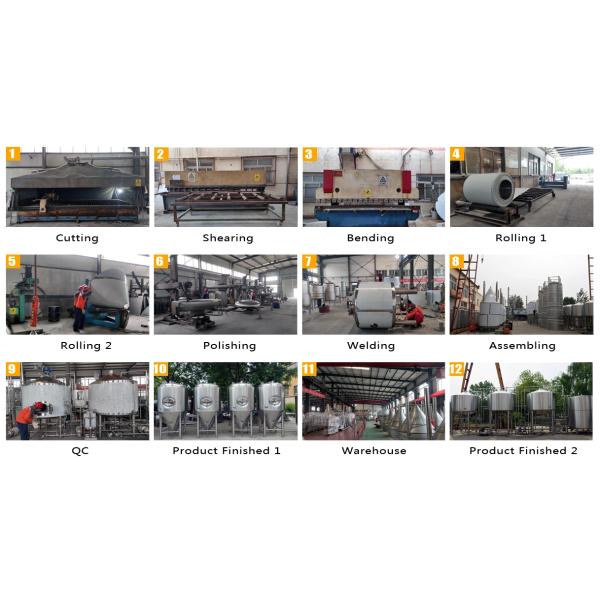 Barriles de acero inoxidable comercial de la cerveza 15 que elaboran el sistema