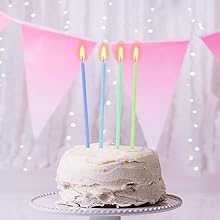 Rainbow Birthday Candles - Colorful Birthday Candle Cake Candles Cupcake Candles For Birthday, Wedding & Lucky