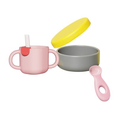 Flexible Waterproof Infant Drinking Cup Baby Bottle Feeding Bowl For 2 - 4 Years Kids Dining