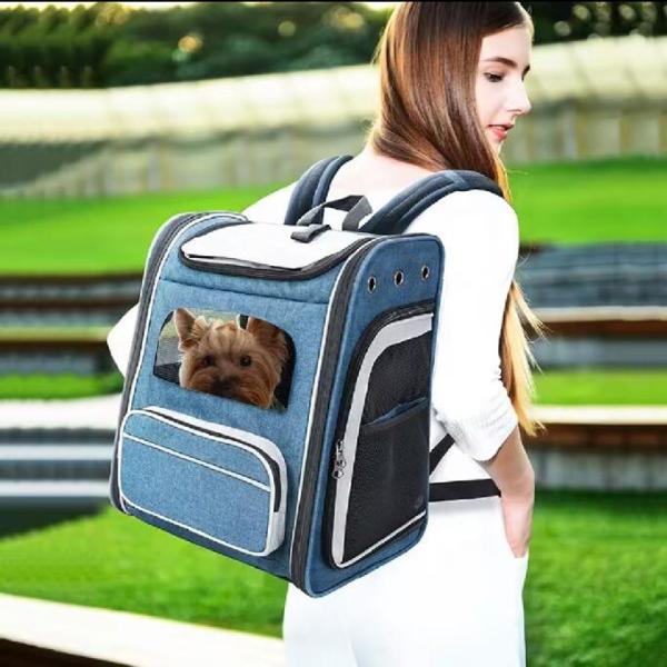 Mochila de transporte para mascotas para gatos Bolsa portátil de transporte para mascotas