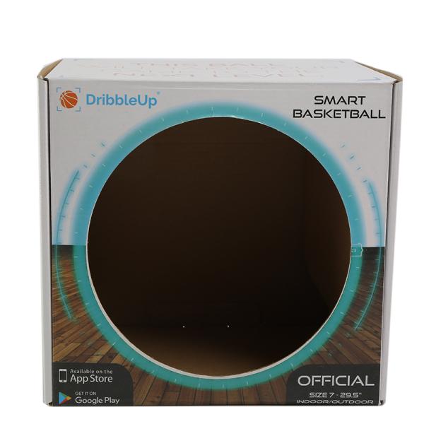 Заказный дизайн логотипа баскетбольной волнистой упаковочной коробки с открытым окном