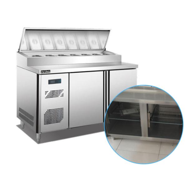 0.3m3 Salad Prep Table Refrigerator , 3 Pan Commercial Undercounter Refrigerator