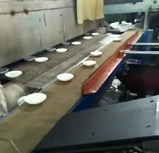 White Round Tableware Glass Production Line 380V Opal Glass Bowl Forming Machine