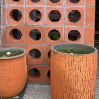 Blocos de brisa de terracota feitos à mão para fachadas