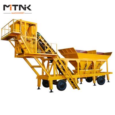 25m3/h Mobile concrete batching plant for sale,mobile concrete plant price