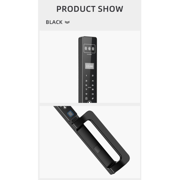 TTLOCK Wholesale Face Recognition Fingerprint Lock Narrow Bezel Cell Phone Aluminum Door Code Lock Automatic Smart Door Locks