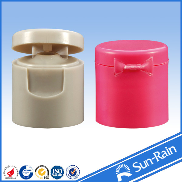 White red Flip top Plastic Bottle Cap , cosmetic bottle caps 24/415 28/415