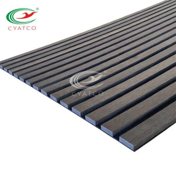 MDF Soundproof Walnut Wall Slats , Odorless Decorative Slat Wood Panels