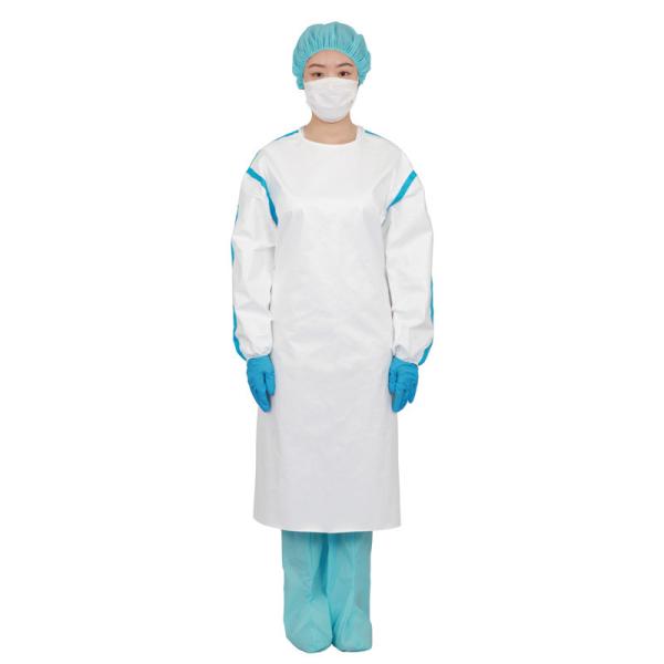 Disposable Nonwoven Safety Coverall PP+PE Clothing with Elastic Cuffs Waterproof