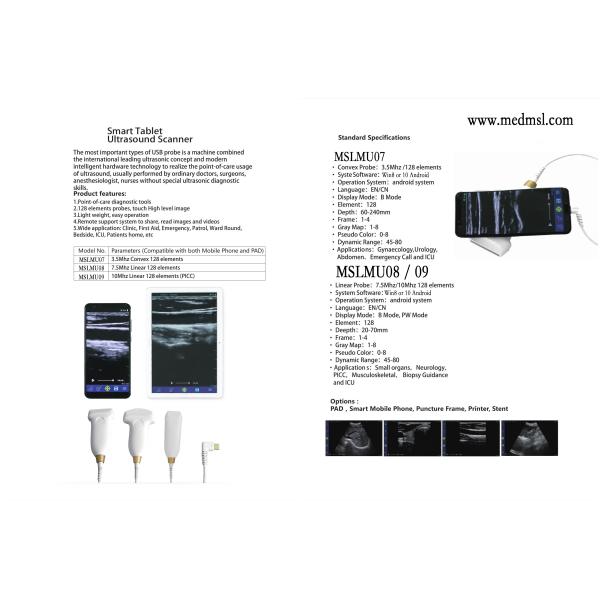 Hot Sale Smart USB Convex Medical Doppler Ultrasound Scanner Ultrasound Probe