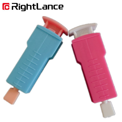 30G 1.5mm Automatic Blood Lancet Orange White PP ABS Disposable Safety Lancets