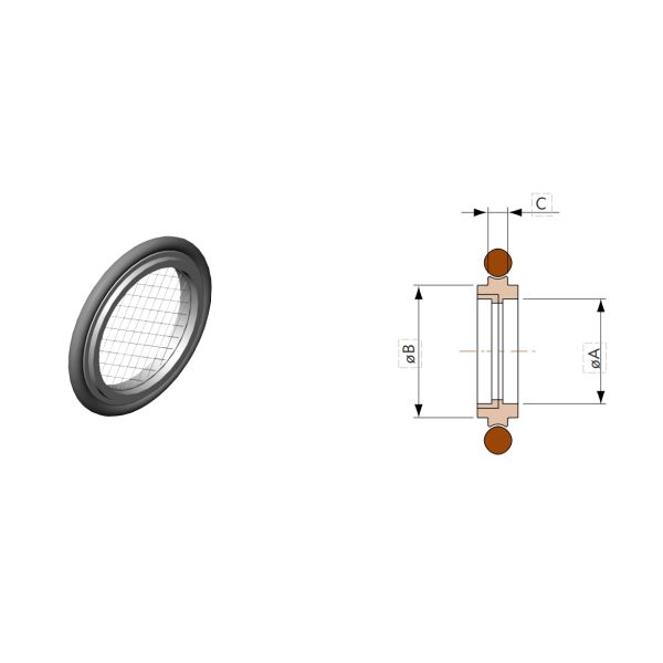 Viton And NBR KF Meshed Centering Ring Black Or Brown