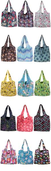Reusable Women Tote Handbags cotton Material with zip 46cm x 39cm x 25cm