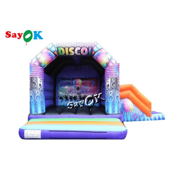 напечатанный дом прыжка купола диско 15x18ft раздувной со скольжением цифров