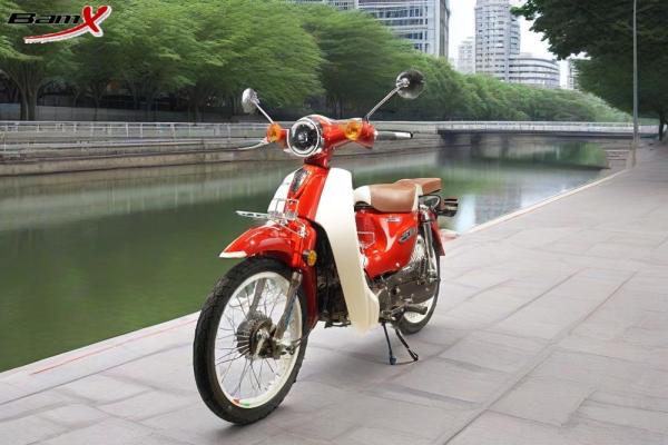 Automatic CUB 110CC Motorcycle Fuel Tank Capacity 4.4L Red Black most cost-efficient motorcycle