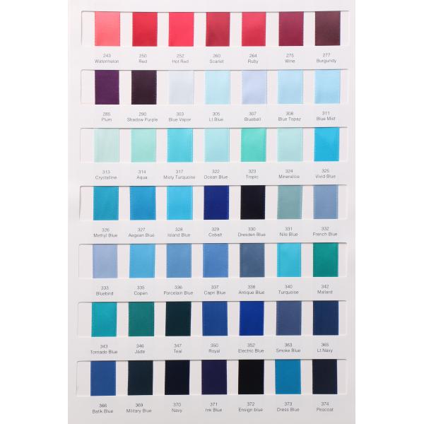 50mm 2 Inch Double Faced Silk Satin Ribbon in Solid Color Pattern for Washable Fabric