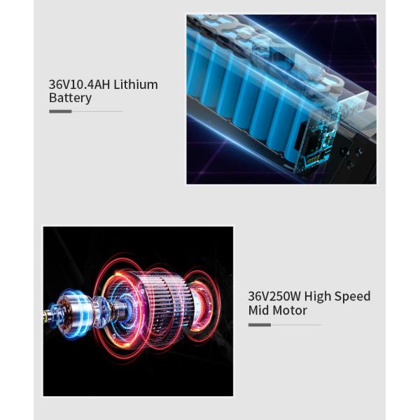 10.4AH Electric Pedal Assist Mountain Bike , 27.5 E Mtb 30km/H